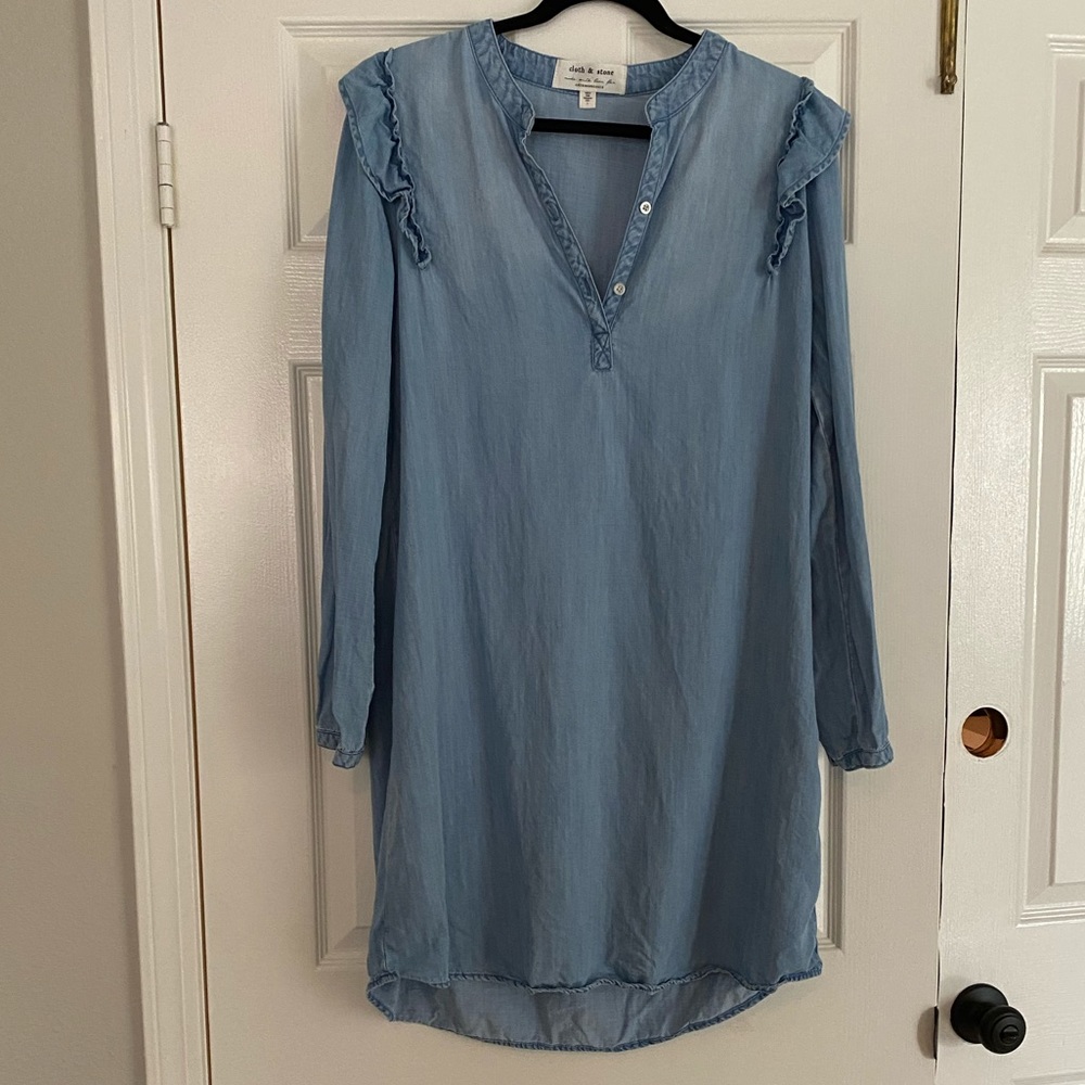 Cloth and Stone Chambray Dress from Anthropologie